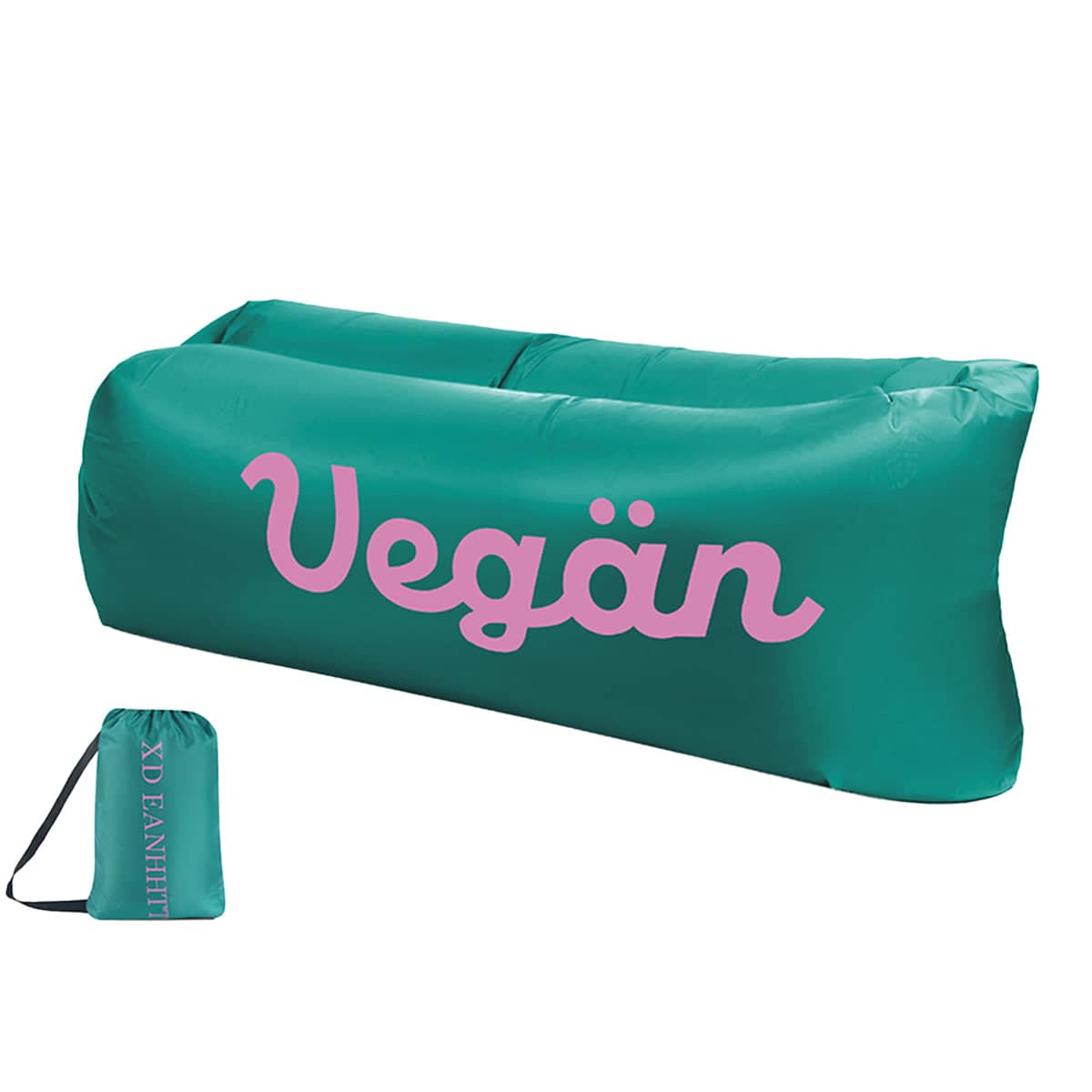 Inflatable Air Sofa Lounger for Camping and Picnics - Teal Green