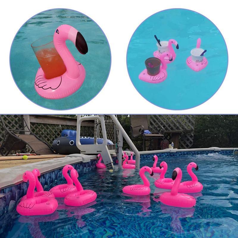 Inflatable Floating Drink Holder for Pool and Beach - Pink Donut - view 10