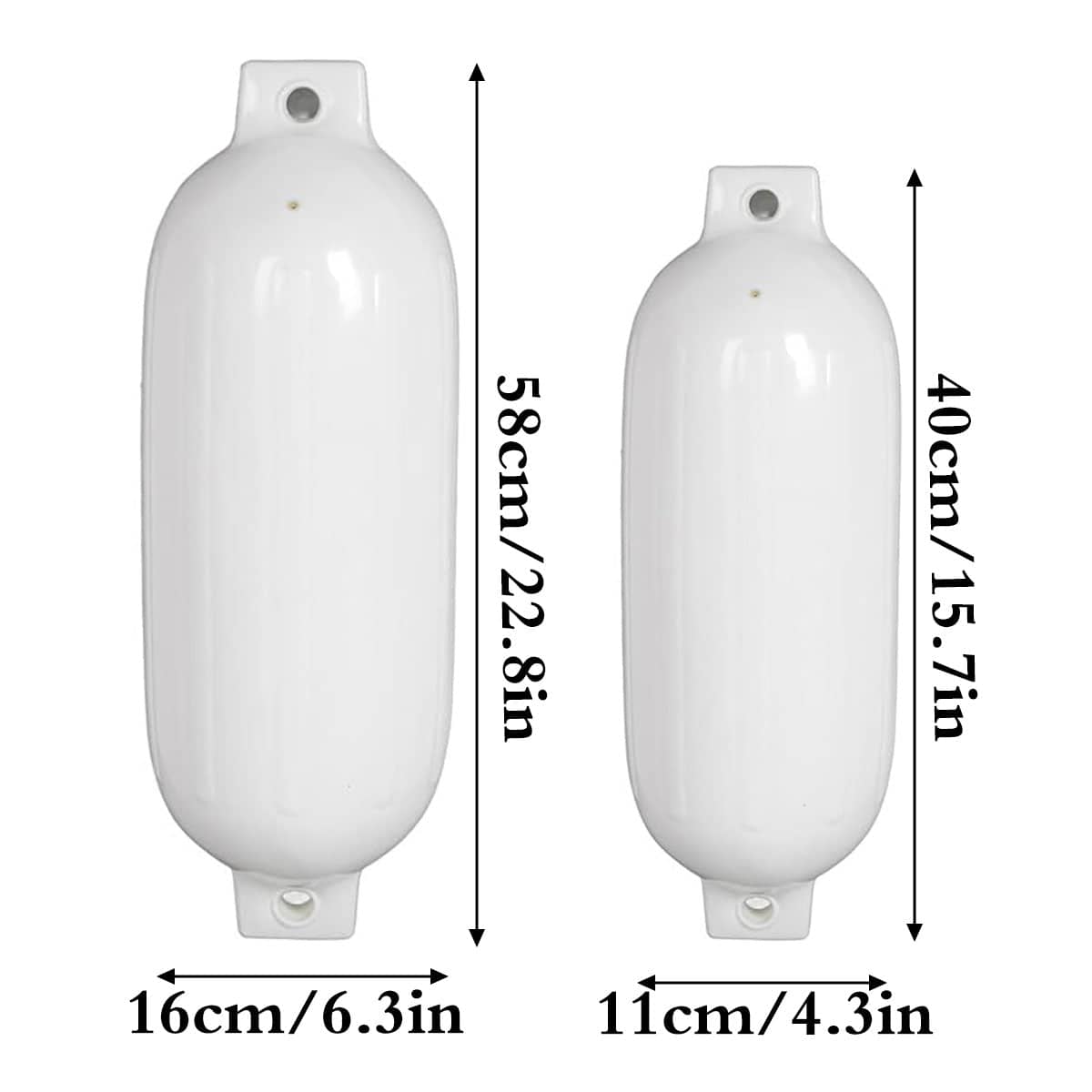 Inflatable PVC Yacht Fender 58 x 16 cm, Marine Anti Collision Airbag Pad for Boats - White - view 4