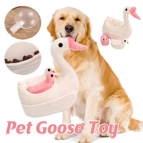 Interactive Goose Dog Chew Toy with Hide-And-Seek Ducklings for Dogs and Puppies