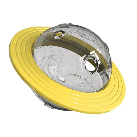 Interactive Treat Dispensing Frisbee Dog and Cat Toy - Yellow