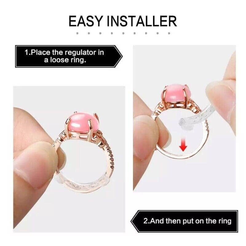 Invisible Ring Size Adjuster Set for Loose Rings - 12 Piece, Clear - view 4