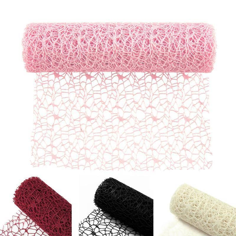 Jacquard Mesh Wrapping Paper Roll for Flowers and Gifts - Beige - view 3