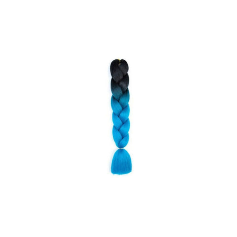 Jumbo Braiding Hair Extensions - Black and Blue Ombre
