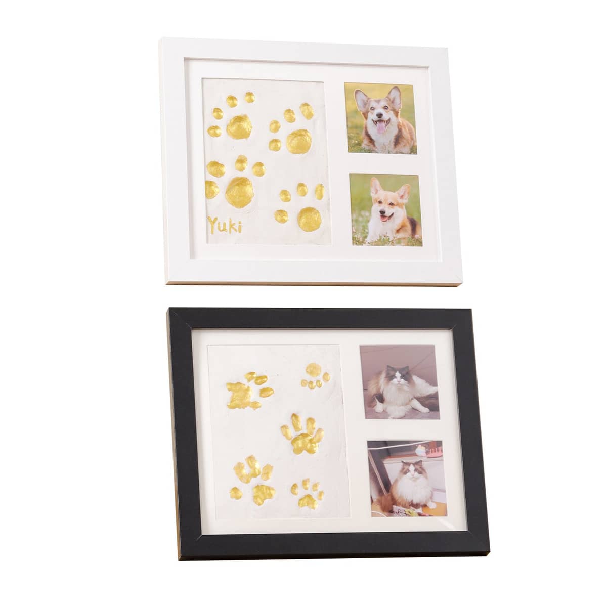 Keepsake DIY Handprint and Footprint Photo Frame Kit for Pets or Memories - Black - view 3