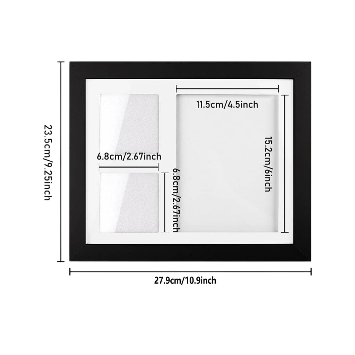 Keepsake DIY Handprint and Footprint Photo Frame Kit for Pets or Memories - Black - view 4