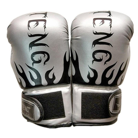 Kids PU Boxing Training Gloves for Ages 3-12 - Pearly Silver, 1 Pair (2 Gloves)