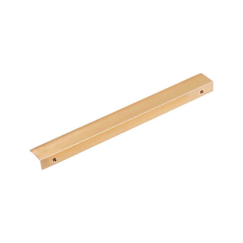 Kitchen Lip Pull Cabinet Handle in Rose Brass Gold - 256 mm
