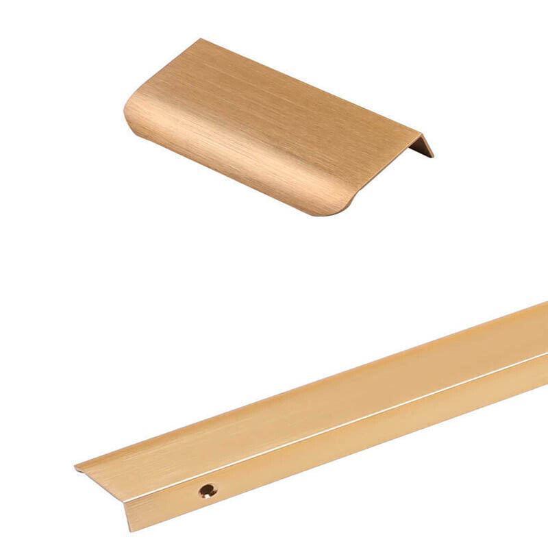 Kitchen Lip Pull Cabinet Handle in Rose Brass Gold - 256 mm - view 6