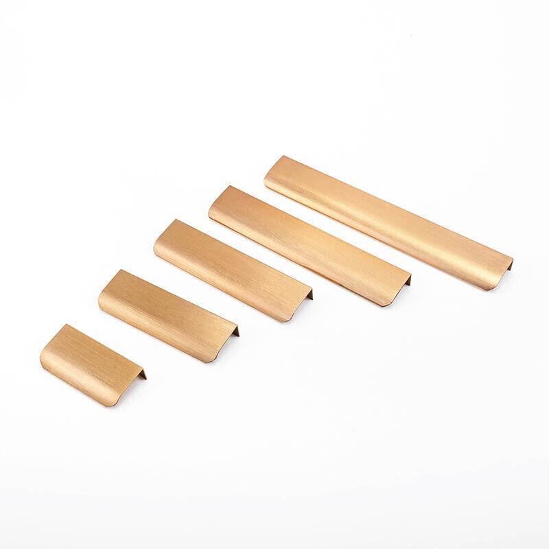 Kitchen Lip Pull Cabinet Handle in Rose Brass Gold - 64 mm - view 10