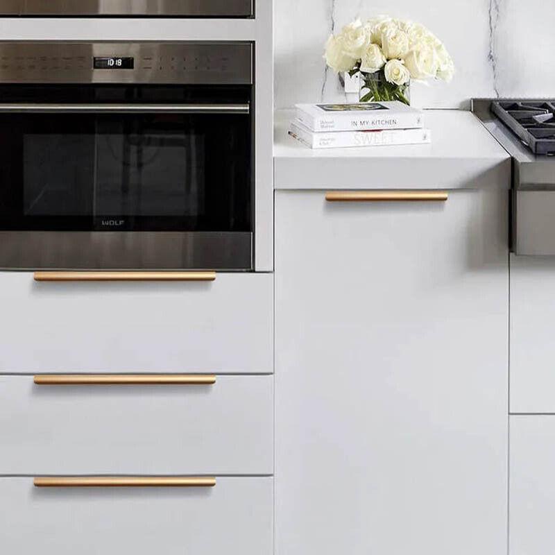 Kitchen Lip Pull Cabinet Handle in Rose Brass Gold - 64 mm - view 7