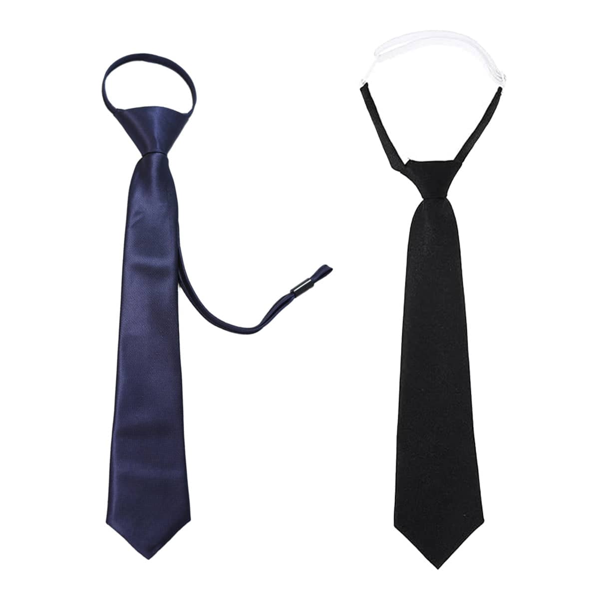 Knot-Free Pre-Tied School Uniform Tie for Students and Professionals - Black - view 3