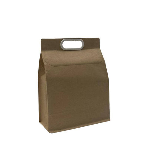 Kraft Paper Aluminium Foil Takeaway Bags, 100 Pack - Double Coaster