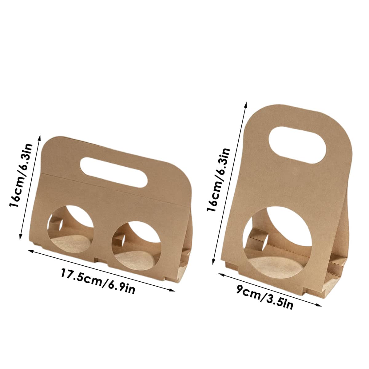 Kraft Paper Fruit Gift Box with Handle and Window, Pack of 50 - Single (16 x 9 cm) - view 4