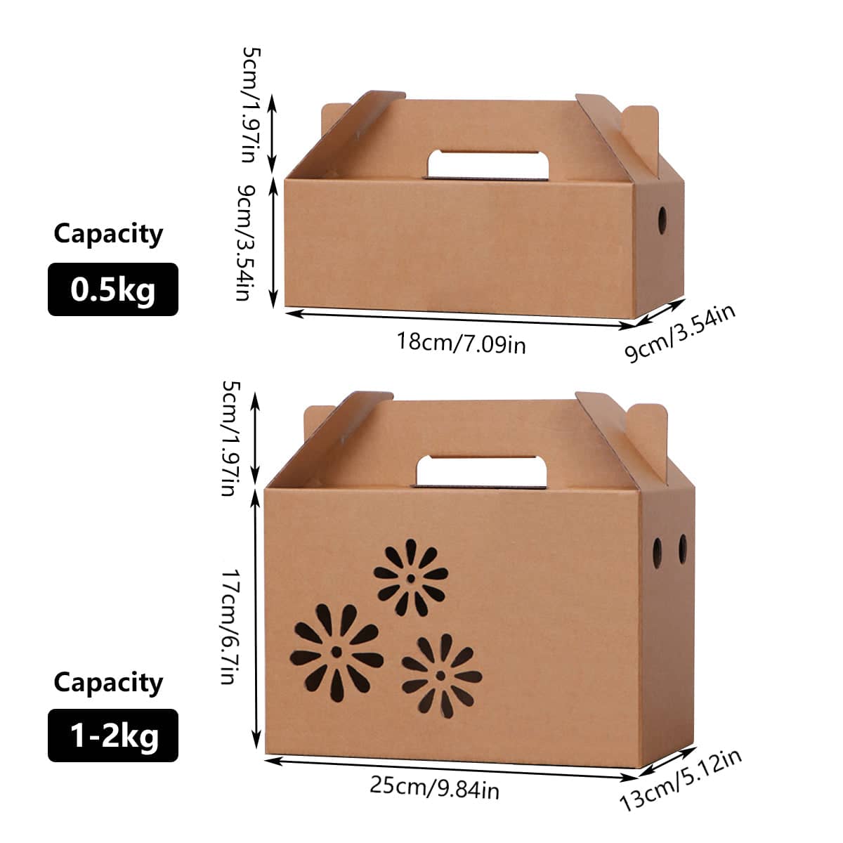 Kraft Paper Gift Boxes for Birthday and Wedding Pack of 20 - 25 x 17 x 13 cm - view 4