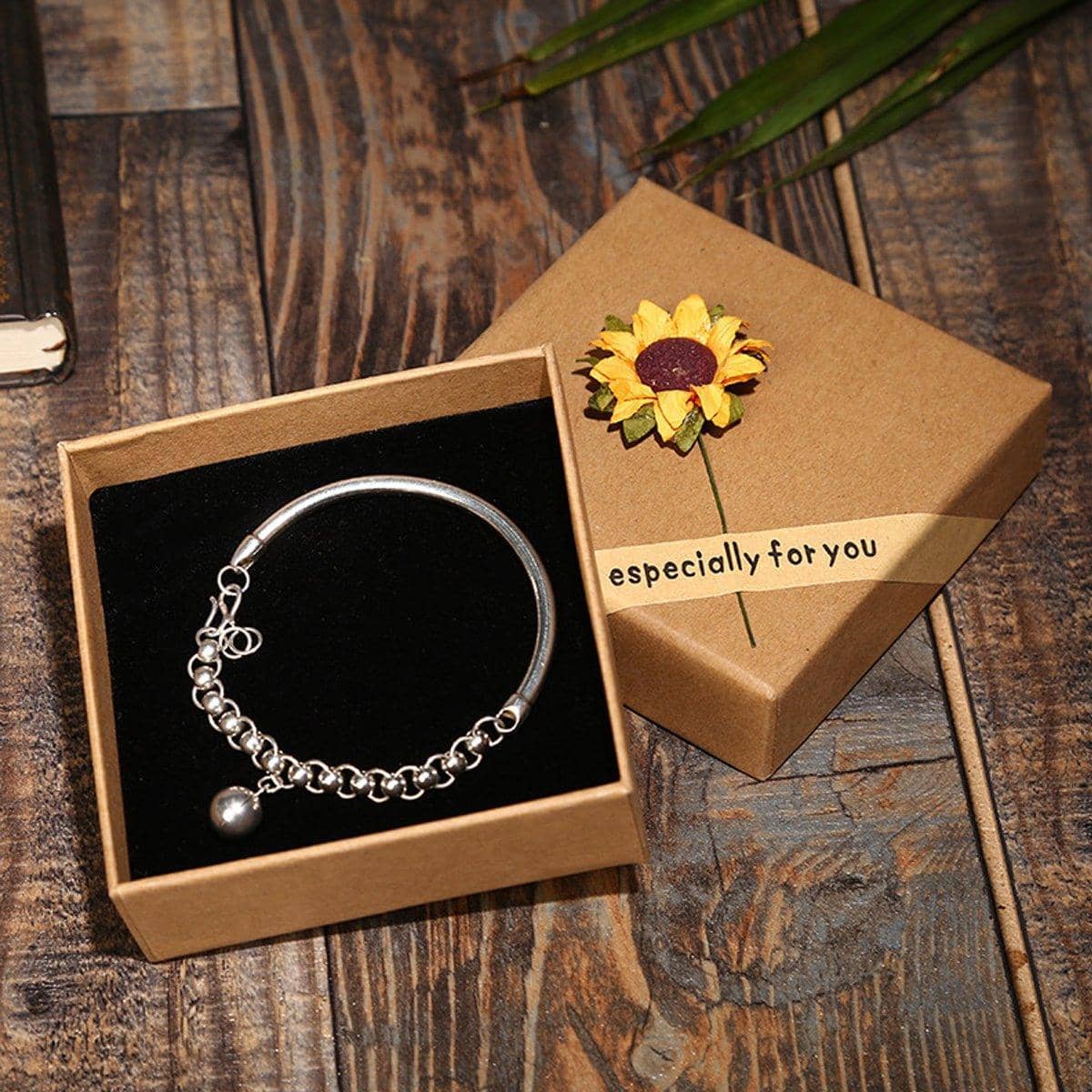 Kraft Paper Jewellery Gift Boxes with Sunflower Applique, Pack of 50 - 12 x 12 x 4 cm Box - view 5