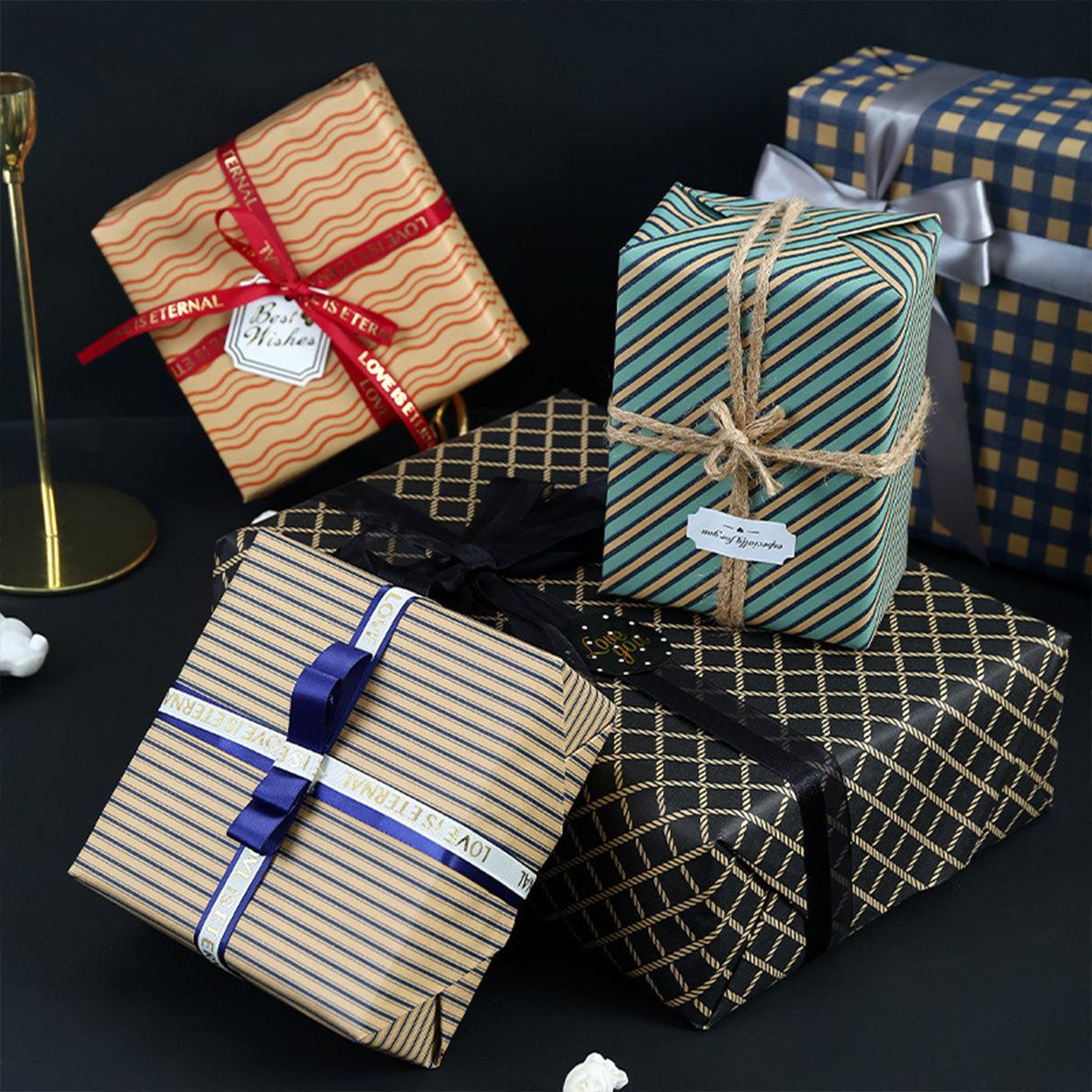 Kraft Wrapping Paper Set, 70 x 50 cm, 6 Sheets - Nautical Designs - view 5
