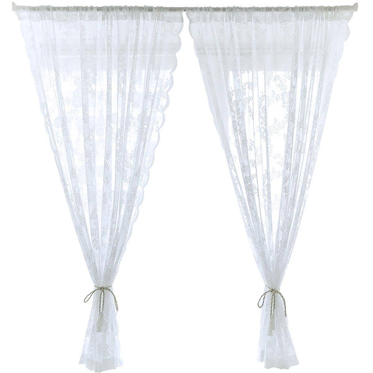 Lace Curtain for Bedroom Window and Door, Privacy Sheer - 145 x 100 cm