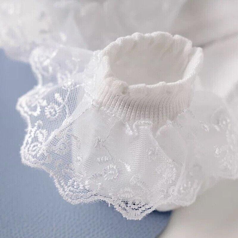 Lace Ruffle Frilly Ankle Socks for Girls, Size S - Yellow - view 8