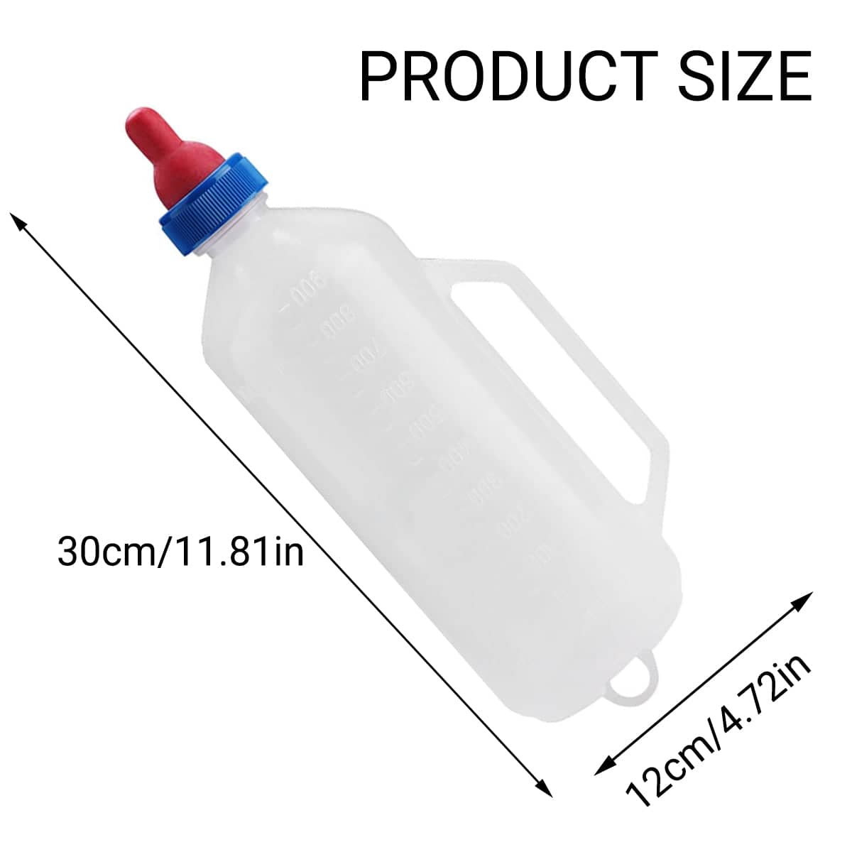 Lamb Feeding Bottle with Handle and Rubber Teat, 1000 ml Livestock Milk Bottle - view 3