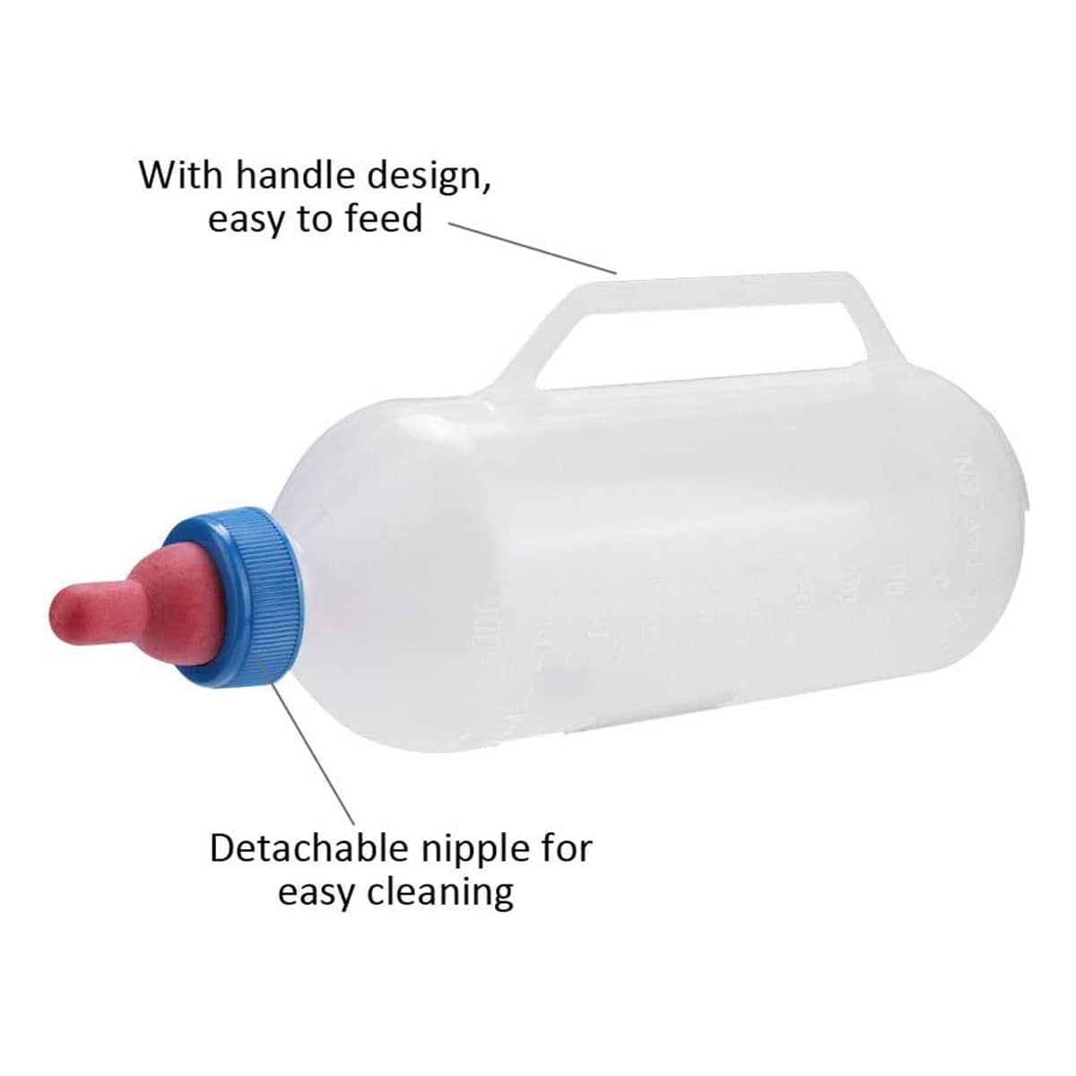 Lamb Feeding Bottle with Handle and Rubber Teat, 1000 ml Livestock Milk Bottle - view 5