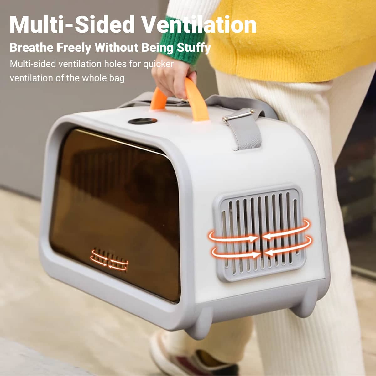 Large Capacity Breathable Portable Cat Carrier Shoulder Backpack - view 5