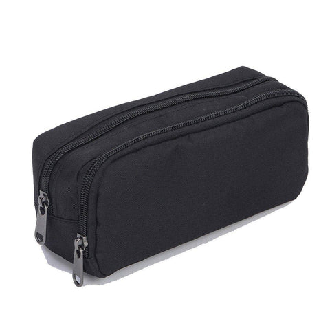 Large Capacity Double Layer Pencil Case for Primary School Students - Black