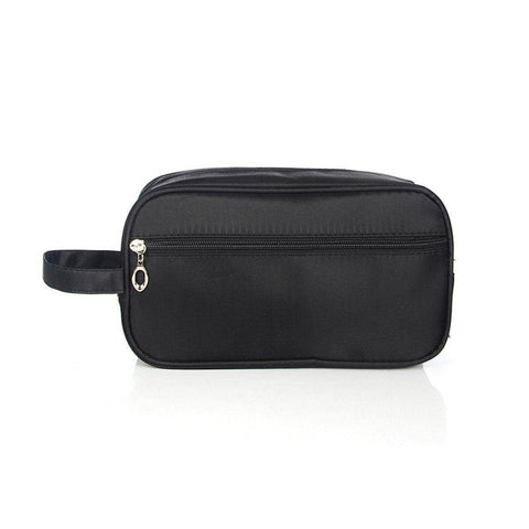 Large Capacity Travel Cosmetic Bag for Men, Water-Resistant - Black