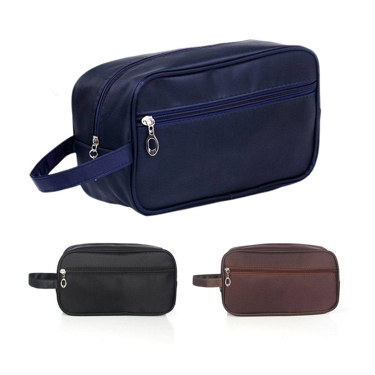 Large Capacity Travel Cosmetic Bag for Men, Water-Resistant - Coffee Brown - view 3