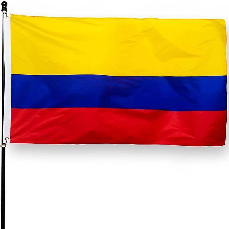 Large Colombian Flag with Metal Grommets, 90 x 150 cm (3 x 5 ft) - view 3