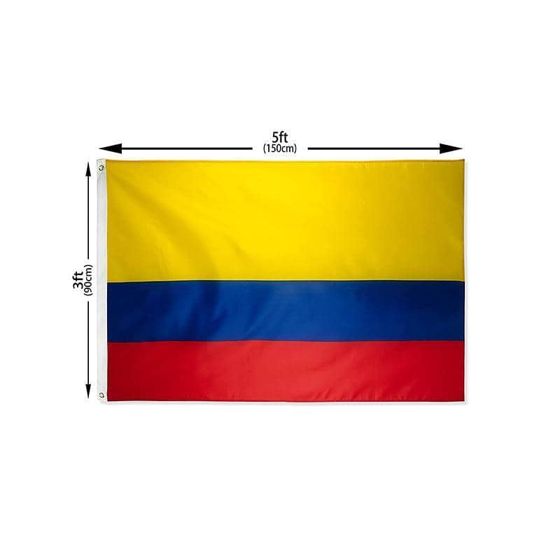 Large Colombian Flag with Metal Grommets, 90 x 150 cm (3 x 5 ft) - view 5