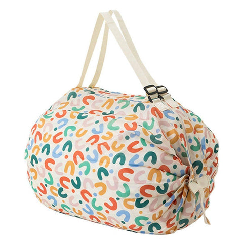 Large Foldable Reusable Shopping Bag, 40 x 40 x 68 cm - Multicolour Arch Print