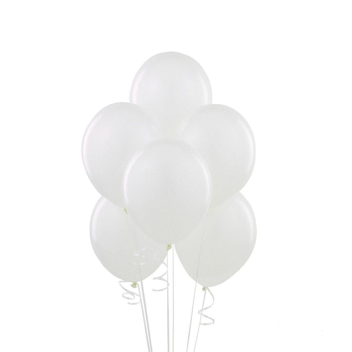 10 Inch (25 cm) Latex Party Balloons, Pack of 100 - White
