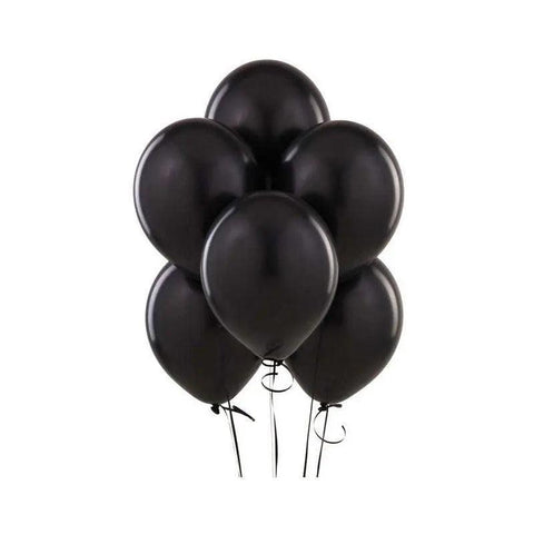 Latex Party Balloons 10 Inch (25 cm) - Black, Pack of 10