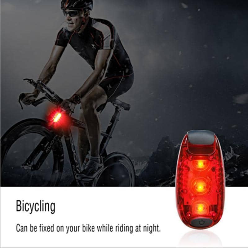 LED Bike Tail Light, Clip-On Safety Warning Lamp - Red - view 4