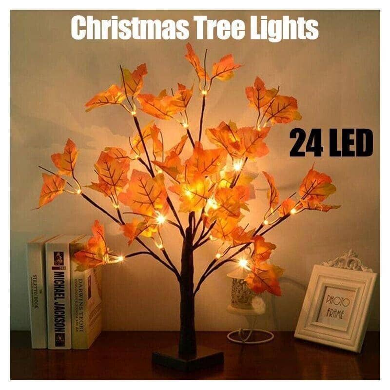 LED Christmas Tree Lights - 24 Warm White, 60 cm Maple Twig