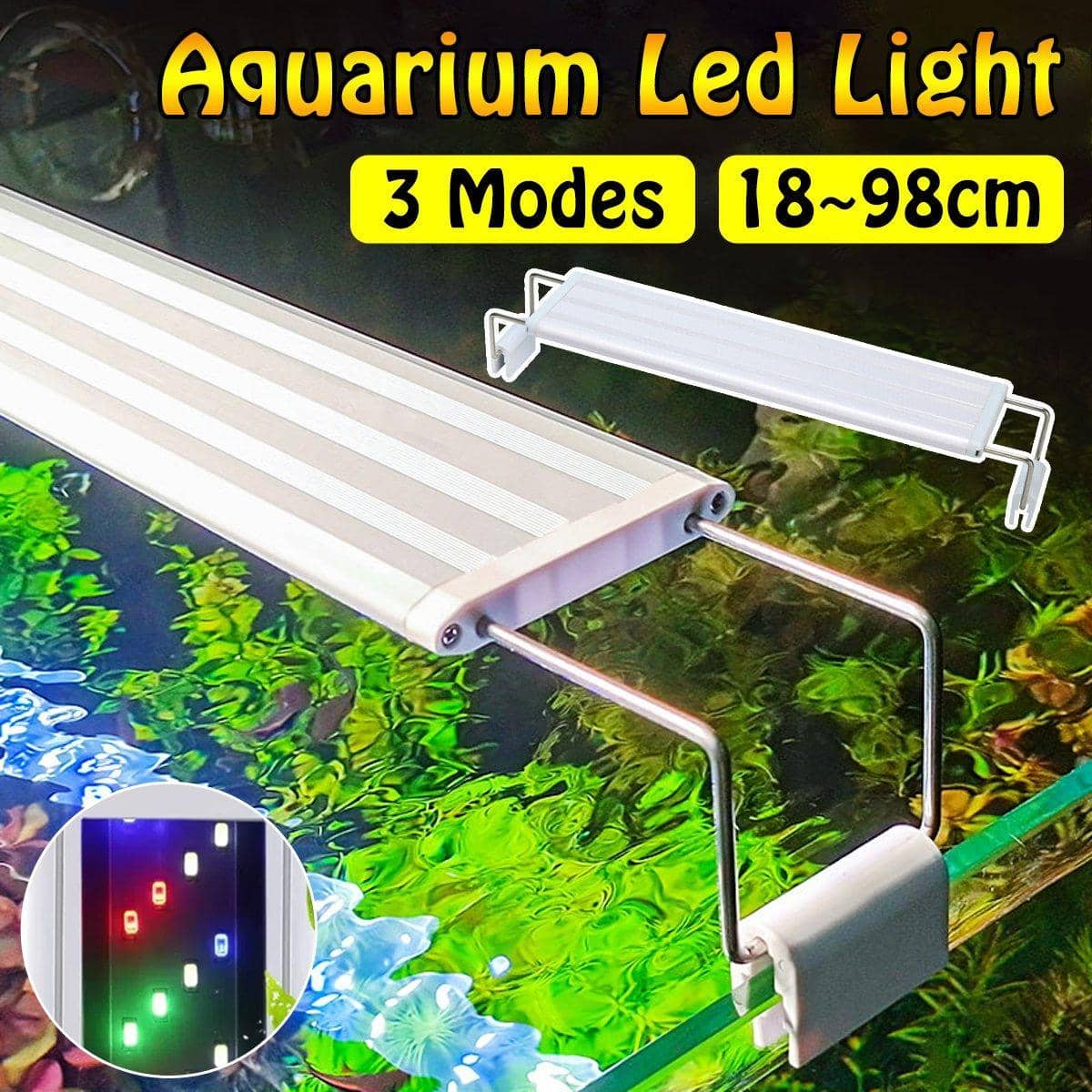 LED Colour Changing Aquarium Light with Adjustable Bracket - 38 cm - view 2