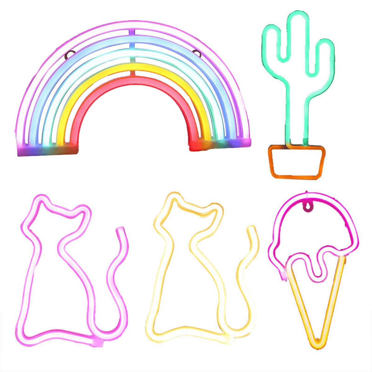 LED Neon Wall Light for Bedrooms and Kids Rooms - Rainbow, 16 x 30 cm - view 2