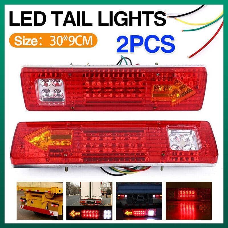 LED Tail Lights 12 V Stop, Reverse and Indicator, Pack of 2