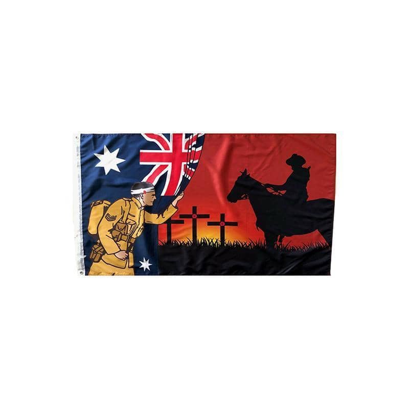 Lest We Forget Australian War Horse Flag ANZAC Day Remembrance Flag 150 x 90 cm - view 4