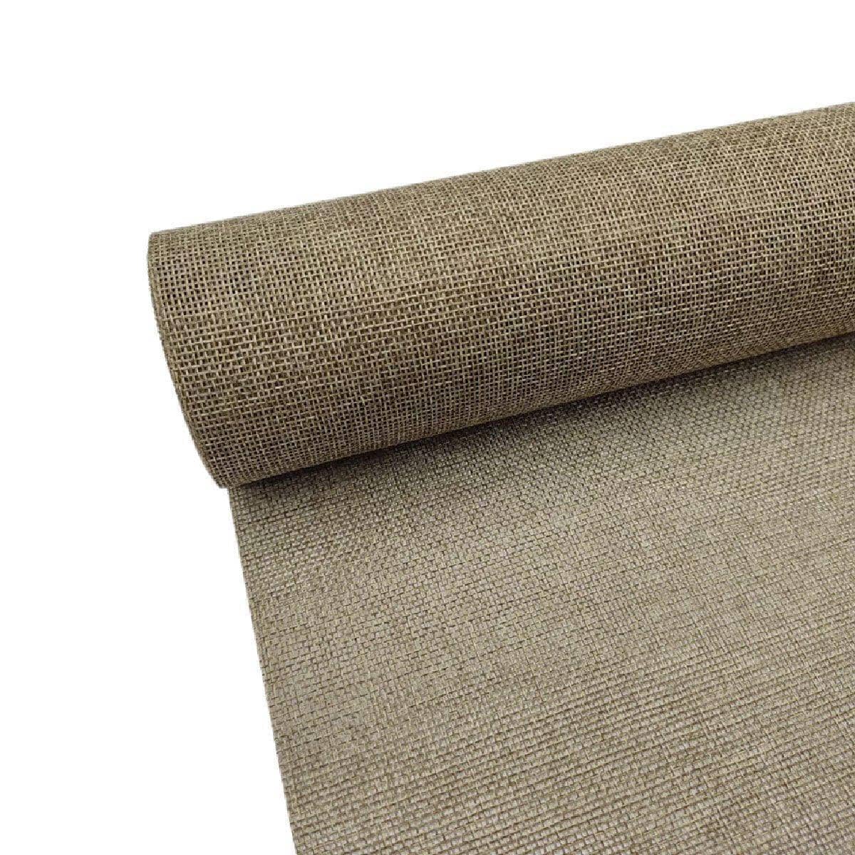 Linen Texture Wrapping Paper Roll for Florists and DIY Crafts, 48 cm x 4.5 Yards - Light Brown