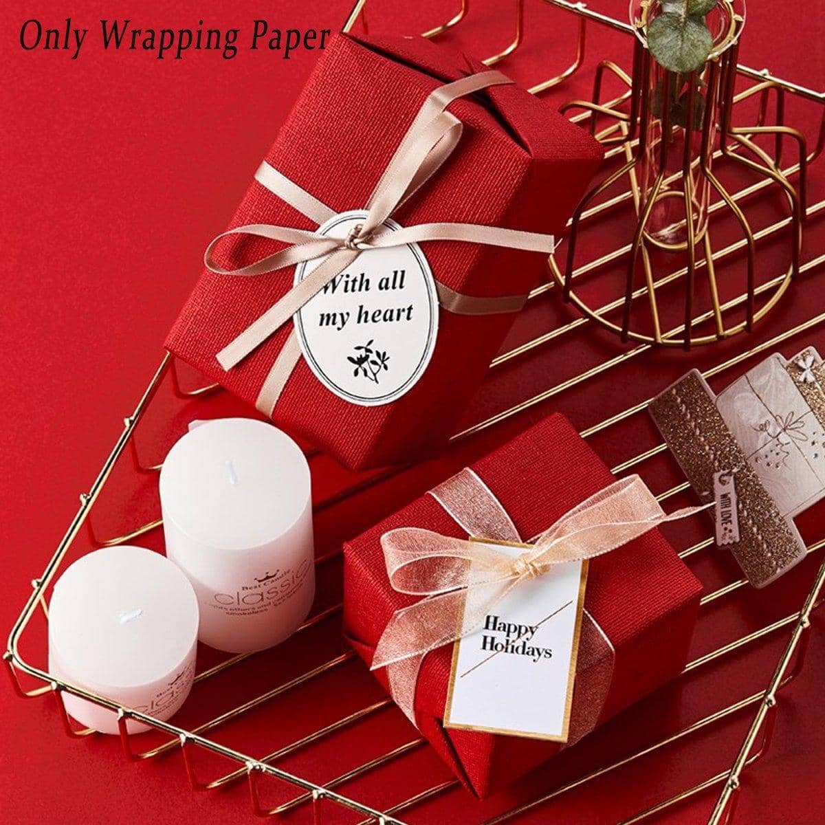 Linen Texture Wrapping Paper Roll for Florists and DIY Crafts, 48 cm x 4.5 Yards - Mint Green - view 5