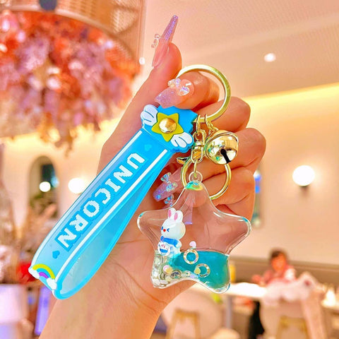 Liquid Quicksand Acrylic Keyring Car Keychain - Number 2