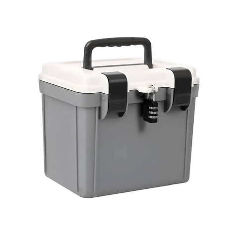 Lockable Document Storage Box with Combination Lock - Small 4L (21.5 x 18 x 19 cm)