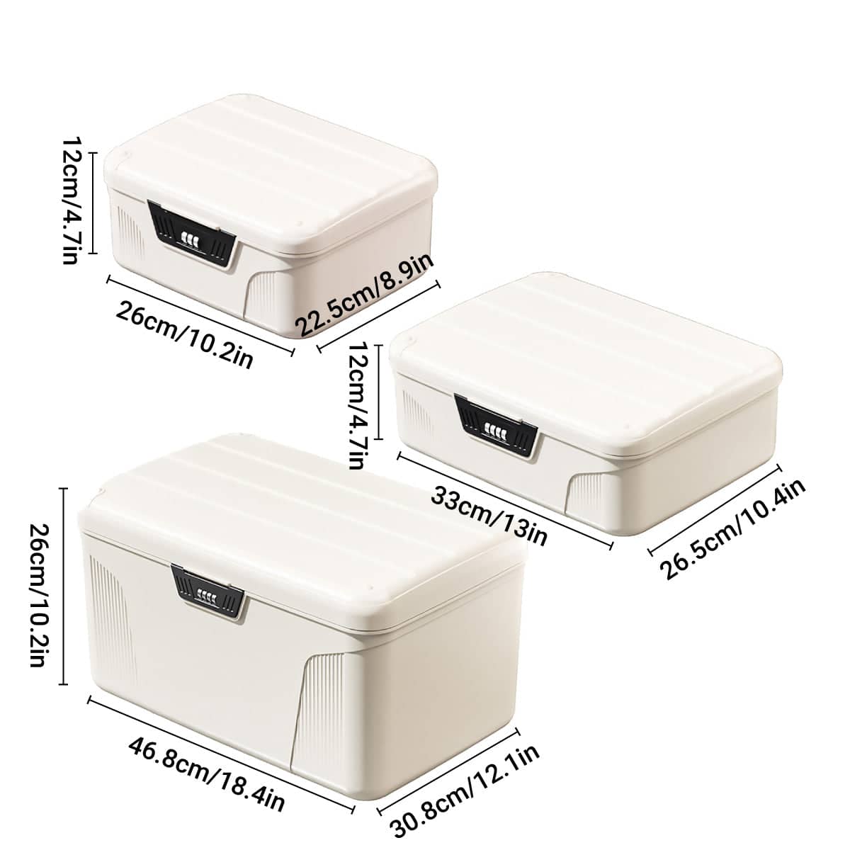 Lockable Storage Box with 4-Digit Combination Lock for A4 Documents - Size L - view 4