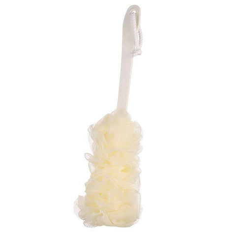 Long Handle Bath Brush Soft Mesh, Pack of 2 - Beige