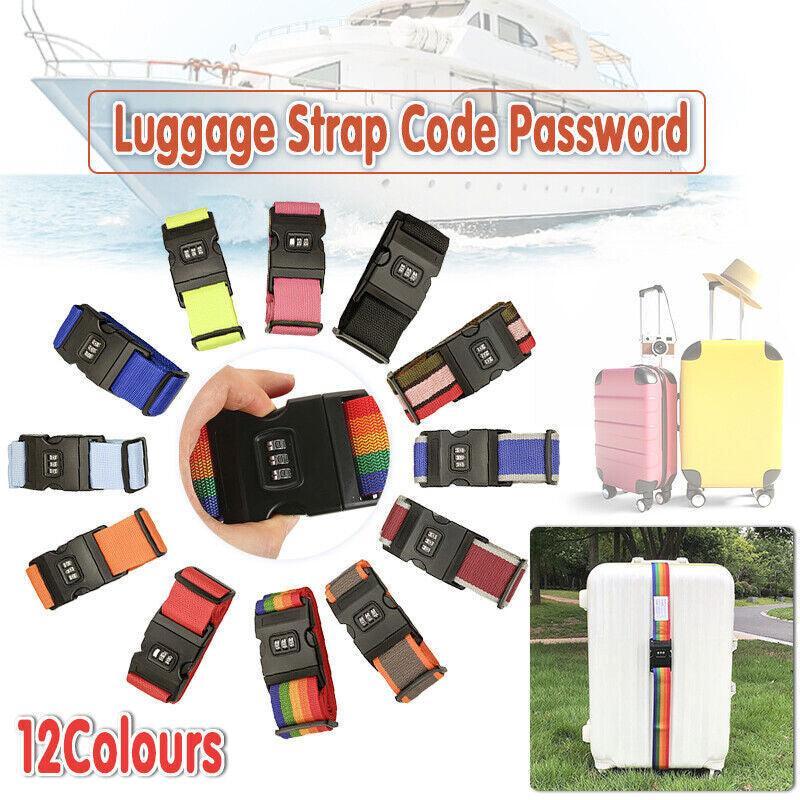 Luggage Strap with 3-Digit Combination Lock - Pink - view 2