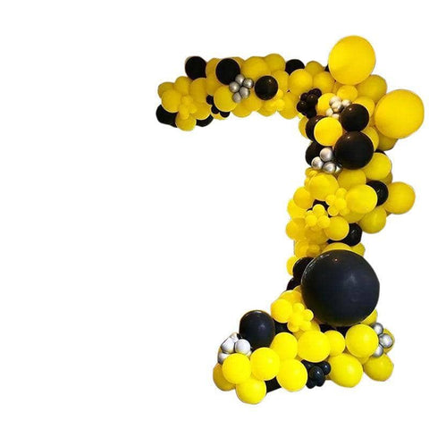 Macaron Balloon Arch Garland Kit - Yellow and Black, Pack of 195