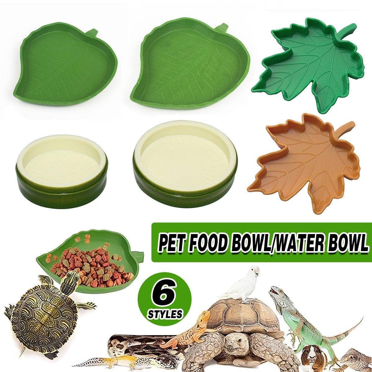 Maple Leaf Reptile Food and Water Dish - Orange, 15.1 x 12 cm - view 4