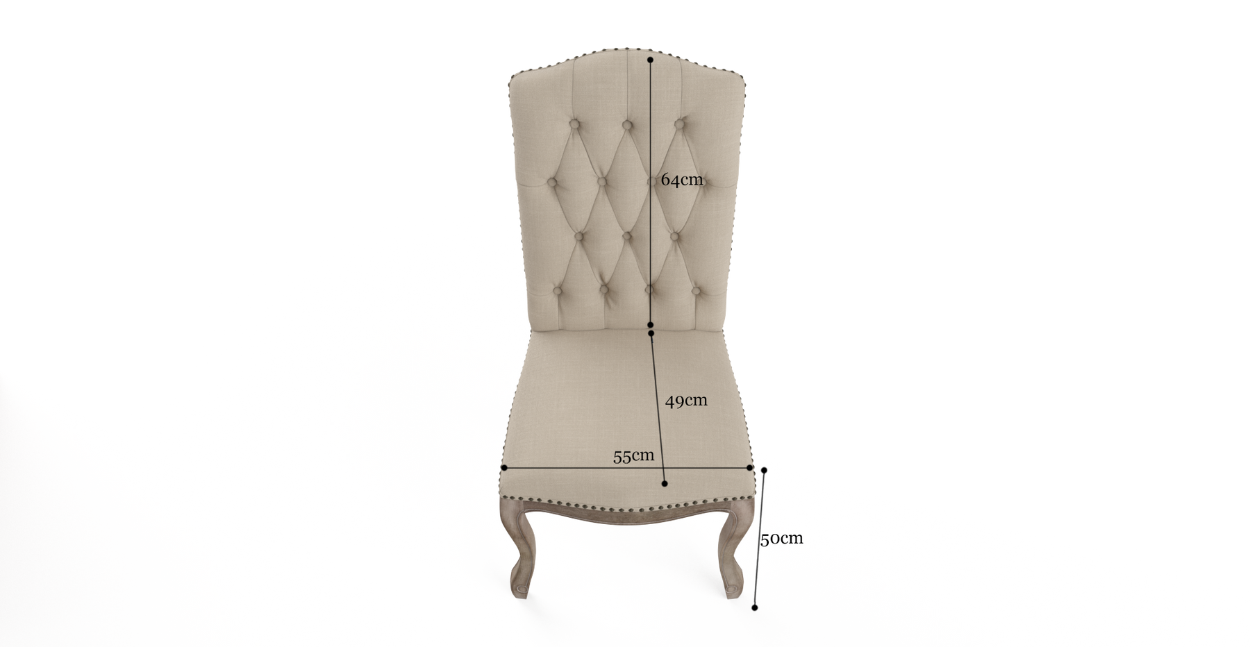 Brosa Marie Dining Chairs French Beige - SuperSaverAU - view 8